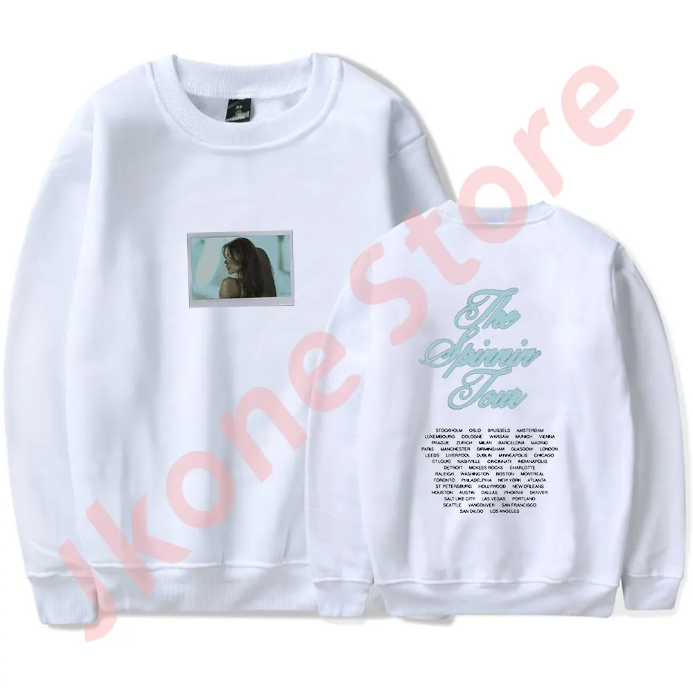 Madison Beer Spinnin Tour Photo Merch Crewneck Sweatshirts Winter Unisex Fashion Casual Long Sleeve T-Shirts