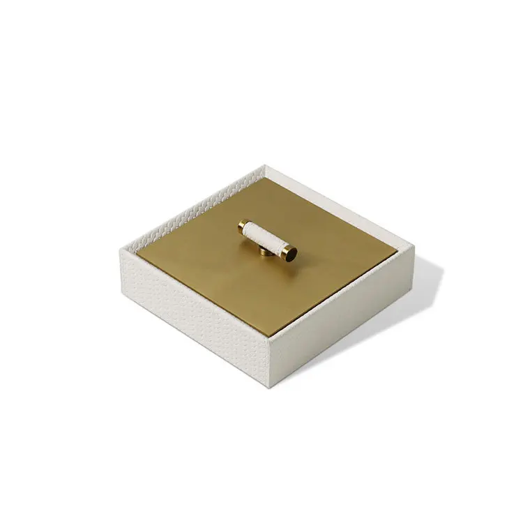 Modern simple platinum woven jewelry box storage box living room desktop soft decoration ornament
