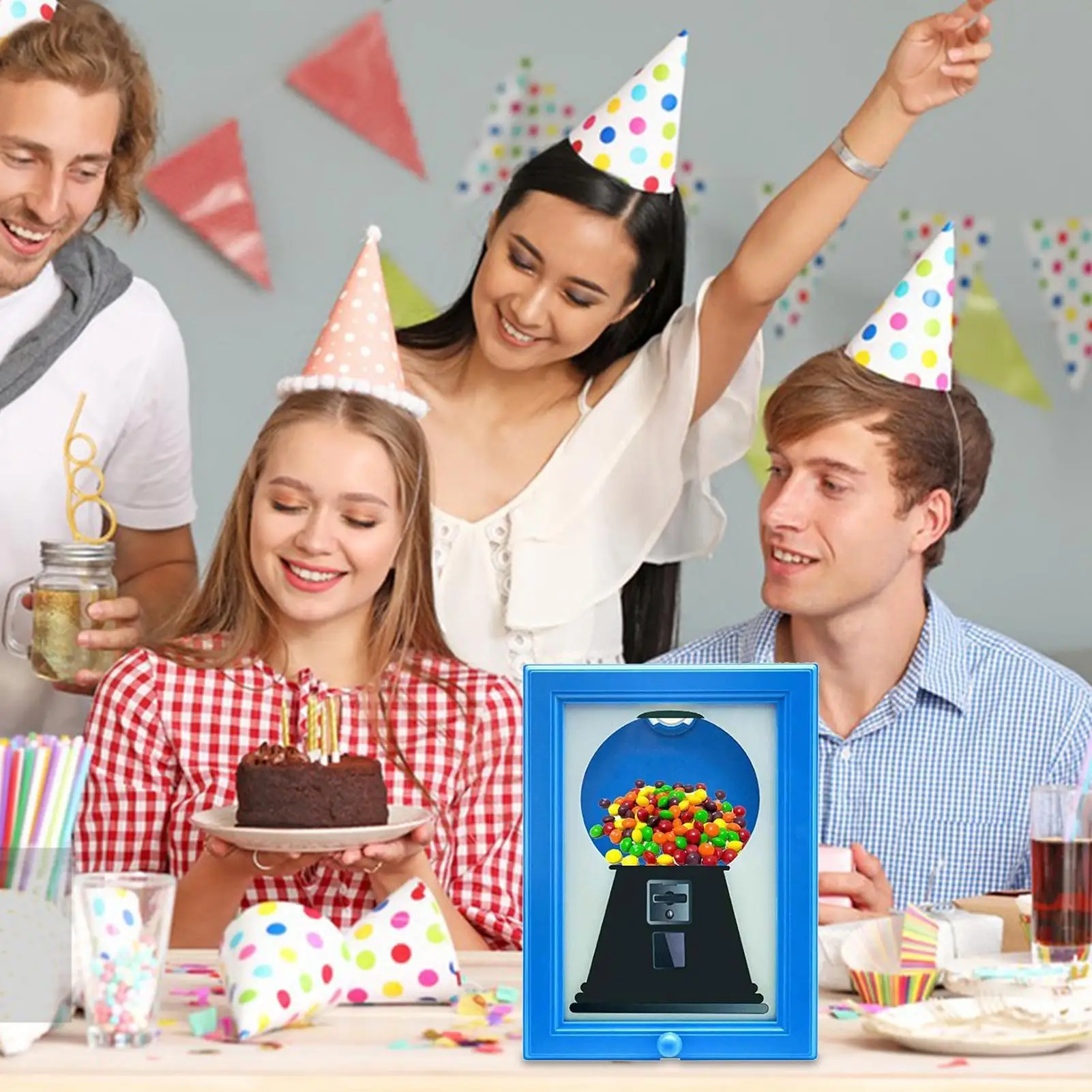 Candy Dispenser Picture Hanging Candy Frame Gumball Machine In A Frame Handy Fast Distribution Candies Nuts Christmas Gifts
