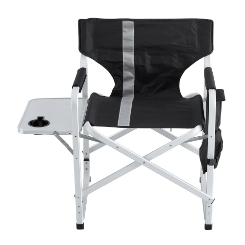 

Padded Folding Outdoor Chair with Side Table and Storage Pockets Portable Lightweight Outdoor Camping Picnics and Fishing