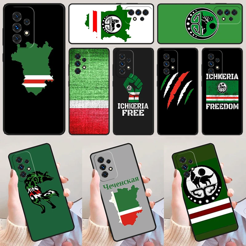 Chechnya Flag Coque For Samsung Galaxy A52 A72 A73 A20e A21S A50 A70 A11 A12 A42 A31 A40 A51 A71 A32 A80 A91 Phone Case Cover