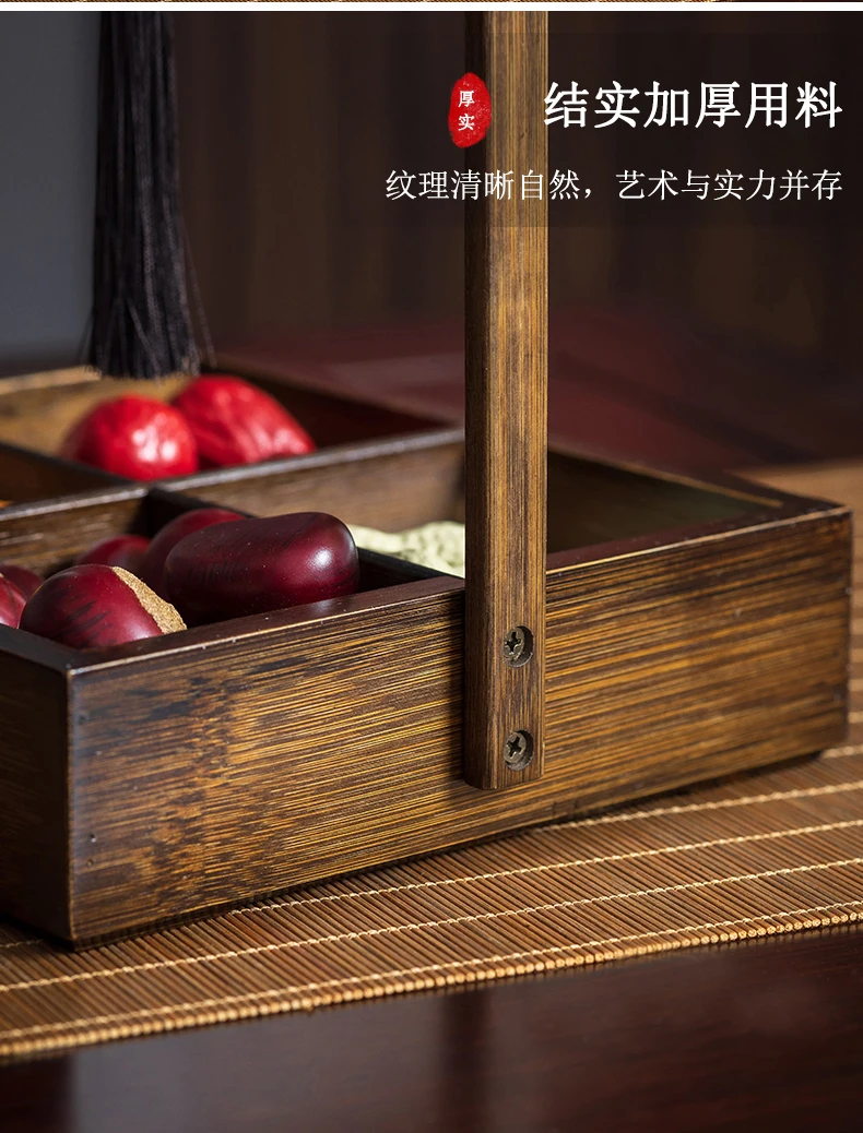Portable fruit plate, retro refreshment plate, surrounding stove, brewing tea, household snack box