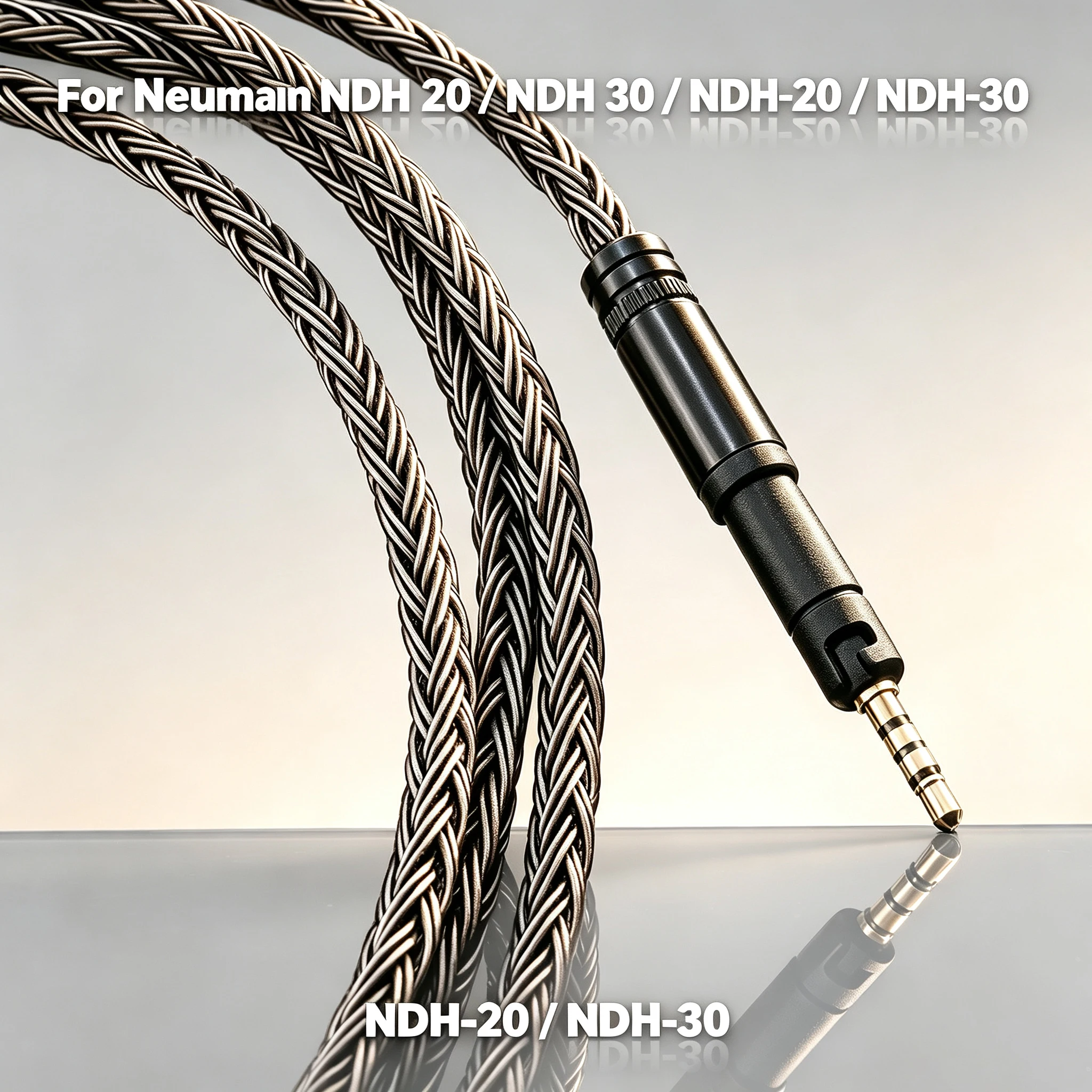 HiFi 16 Core OCC Silver Plated Headphone Upgrade Cable For Neumann NDH20 NDH30