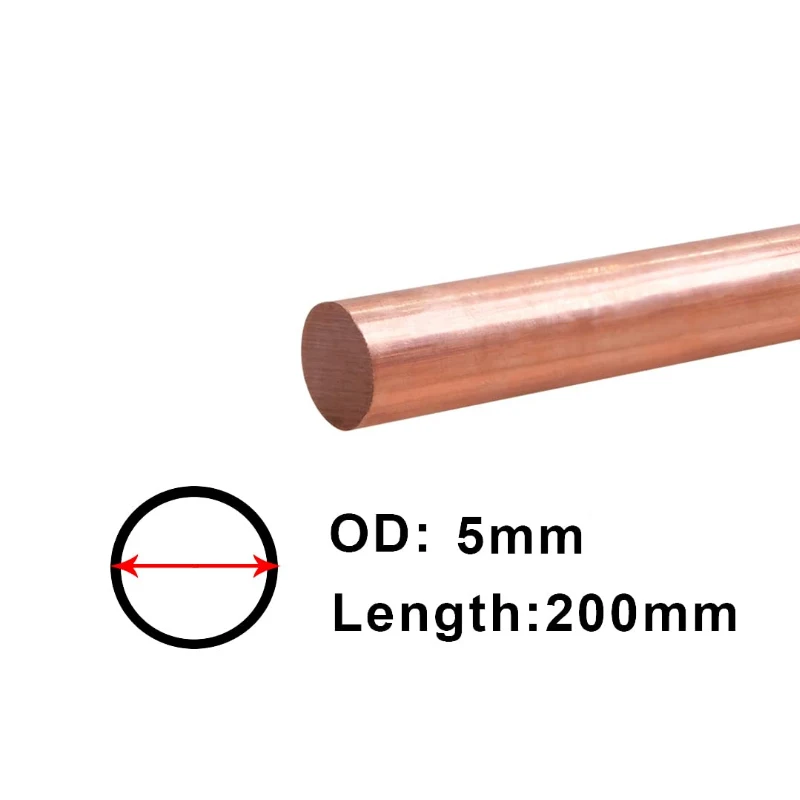 1pcs diameter 3-30mm, length 50-300mm coppers rod for welding/milling/coppers plating solution/metal processing