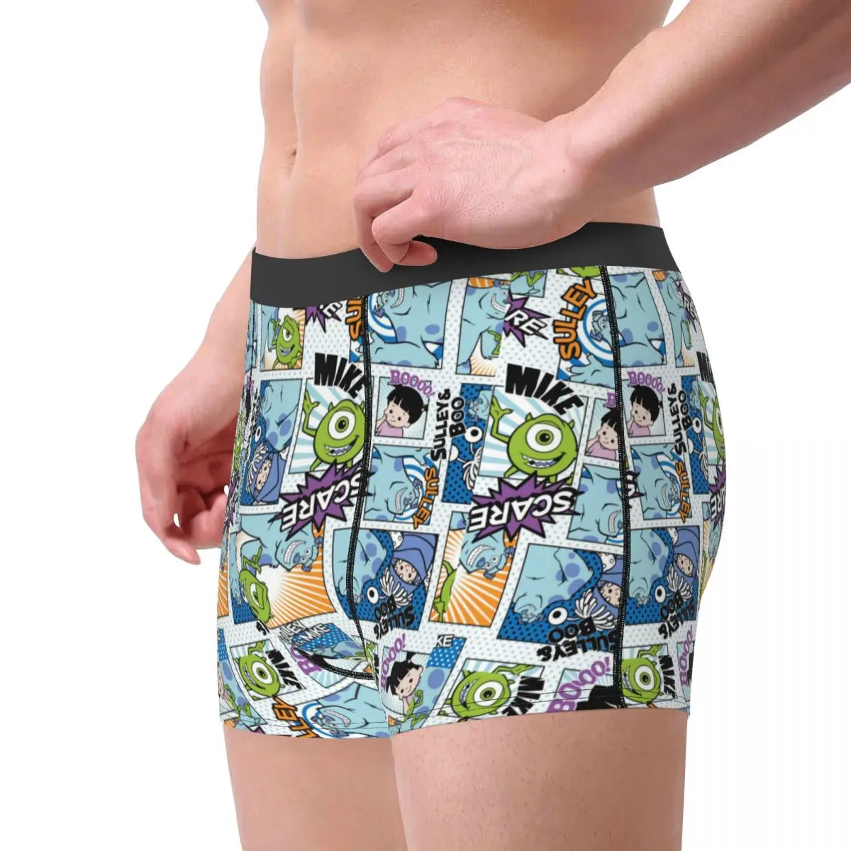 Custom Monsters University Underwear Men Stretch Boxer Briefs Shorts Panties Soft Underpants For Male