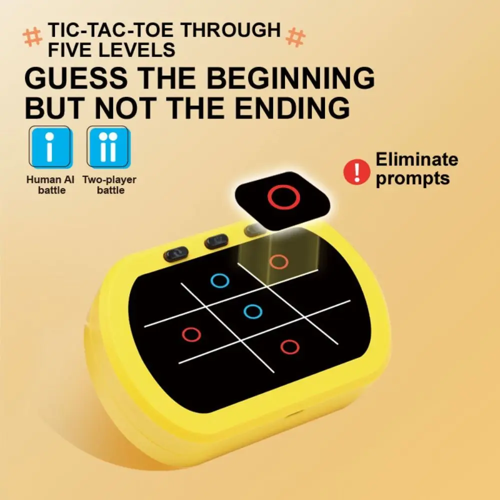 Multifunctional 5-in-1 TIC-TAC-TOE Whack-a-Mole Battle Handheld Bolt Game Educational Electric Puzzle Table Game Children