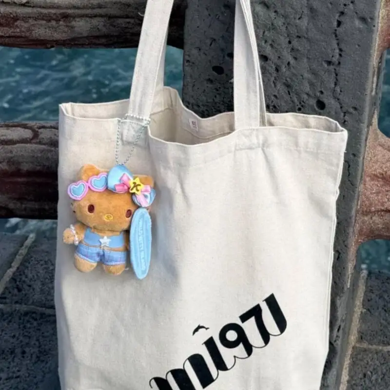 Sanrio Hello Kitty Plush Black Skin Swimsuit Skateboard Doll Backpack Zipper Decoration Desk Display Toys Valentine's Day Gift