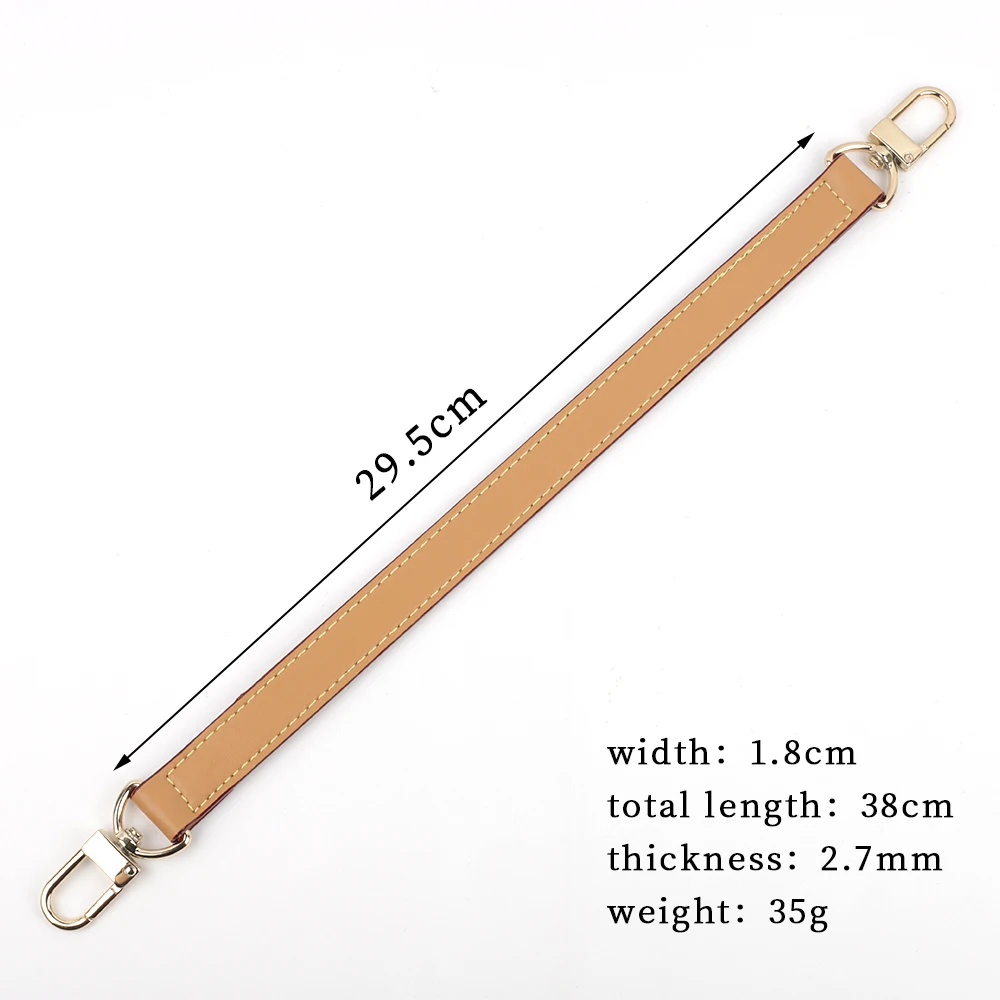 Oryginalna skóra bydlęca krótki pasek na ramię 38cm torebka uchwyt 1.8cm szerokie uchwyty torby DIY wymiana Solid Color kobieta pasek torby