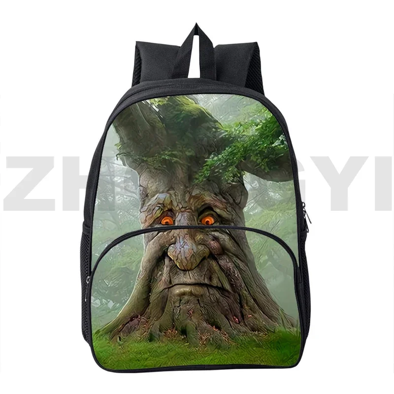 New Design Wise Mystical Tree 3D Backpacks Funny Game Child's School Bags 12/16 Inch Waterproof Canvas Travel Bag Sport Satchel