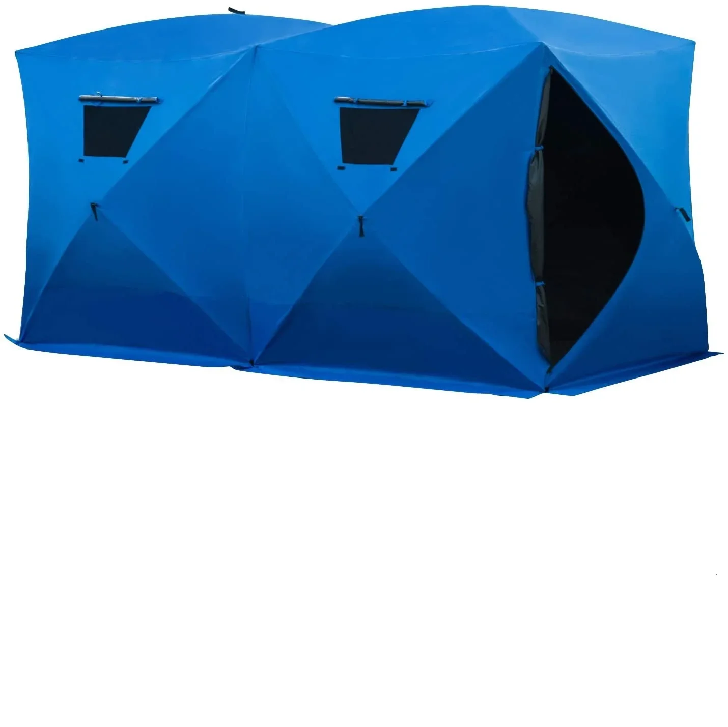 Factory price good quality nylon ultralight pop up 2 room ice shelter