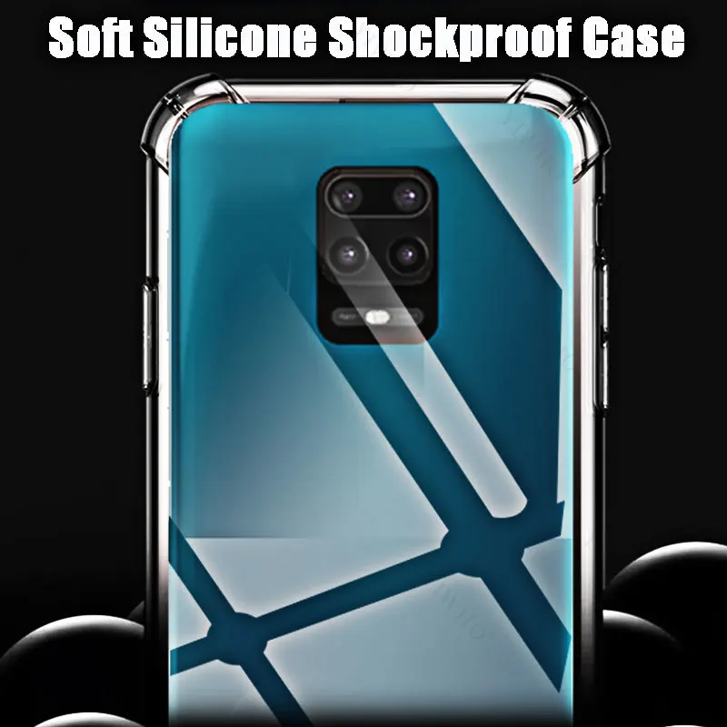 For Xiaomi Redmi Note 9S Soft Silicone Shockproof Clear Case TPU HD Transparent Covers Shell for Redmi Note 9 S 6.67\