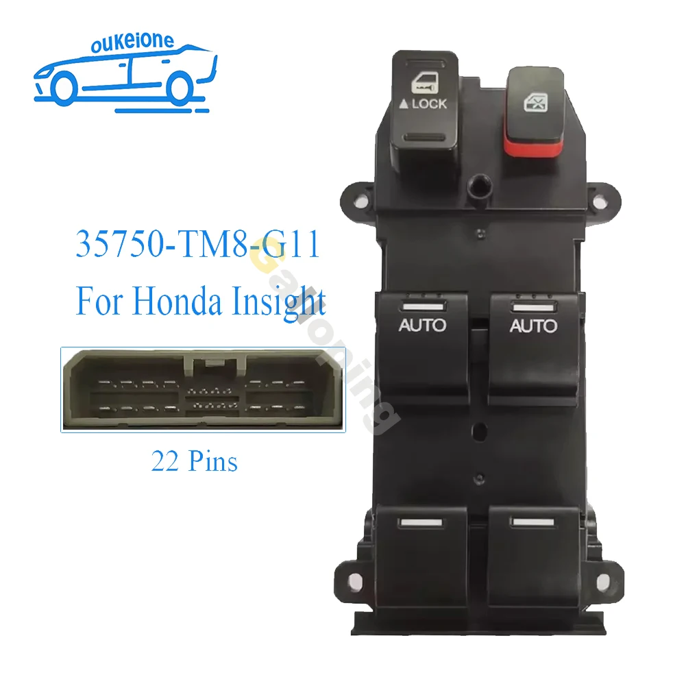 For Honda Insight 2010 2011 2012 2013 2014 Front Left Electric Power Master Window Switch Control Regulator Button 35750-TM8-G11
