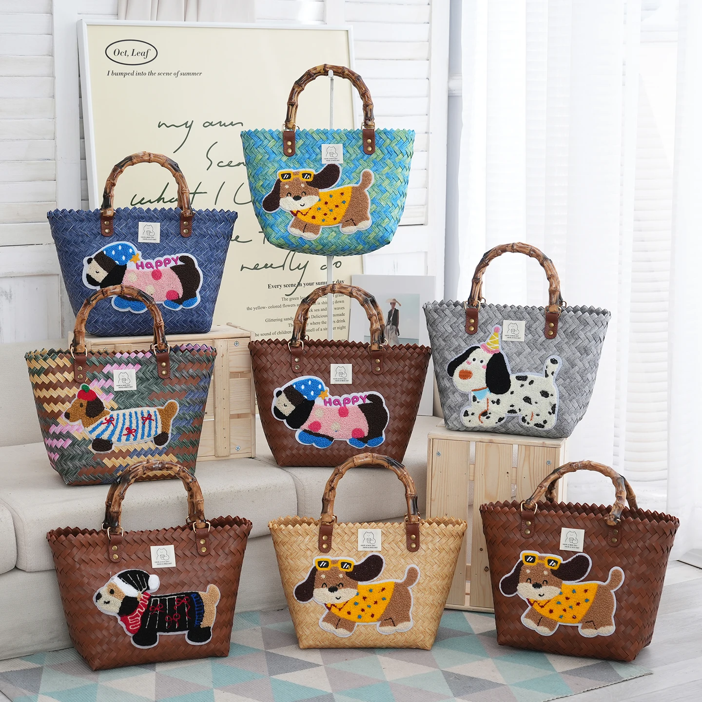 2025-novo-dos-desenhos-animados-salsicha-cao-cesta-bolsa-tecido-saco-com-alca-de-bambu-sacola-cany-presentes-lembranca-ex-juventude-sle