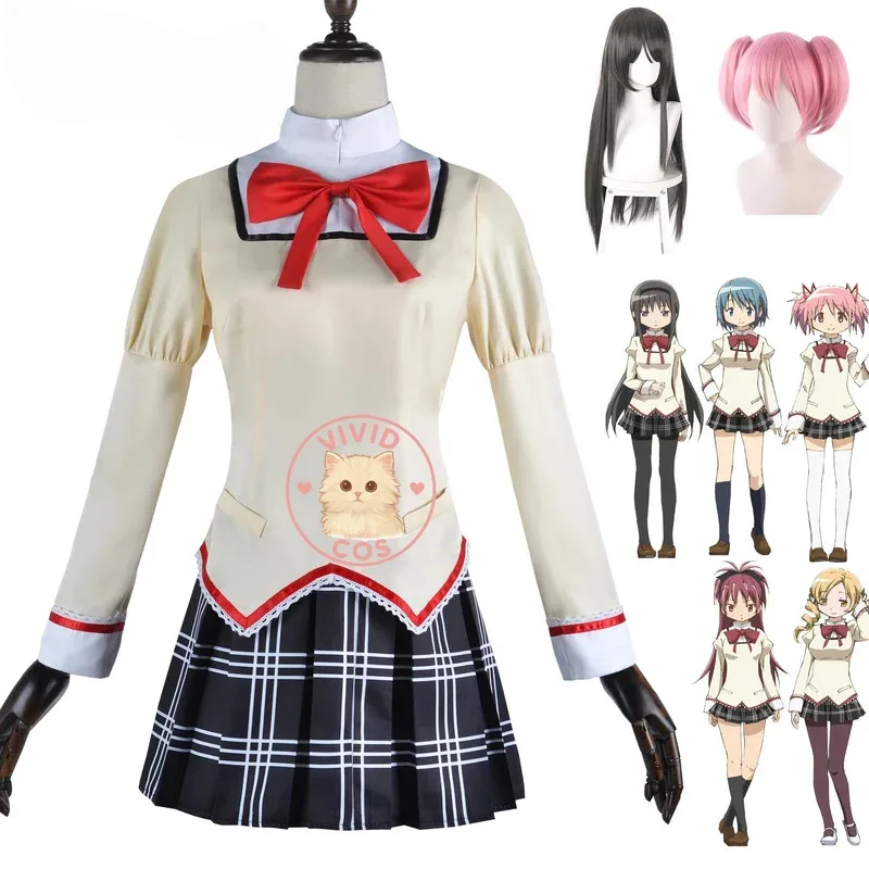 

Puella Magi Madoka Kaname Homura Akemi Sakura Kyoukosakura Kyouko Fantasy Cosplay Costumes Set x;2,f;5.n;