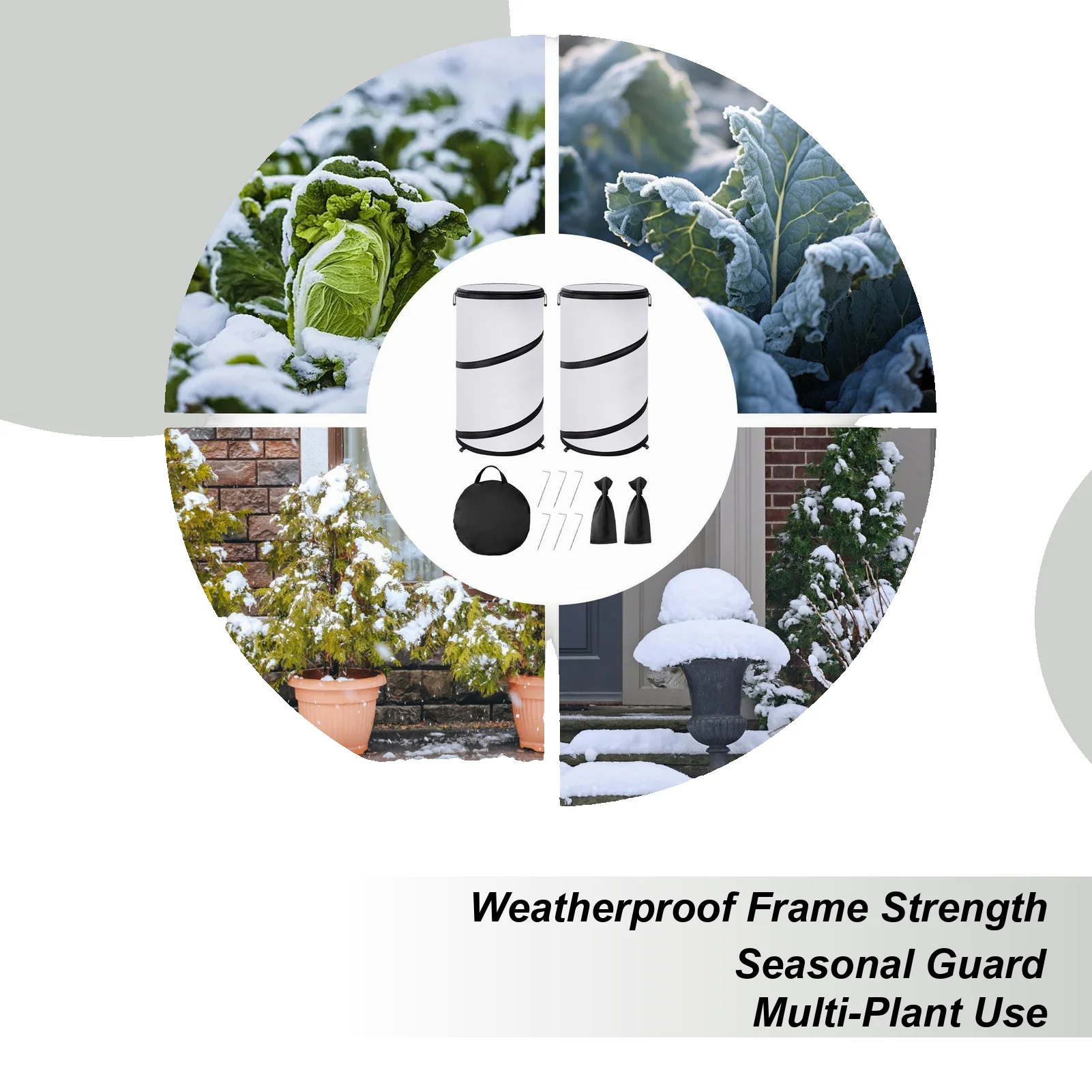 

Frost Cloths For Outdoor Plants Pop Shade Protector 2 Pieces Foldable Breathable Round Winter Plant Protector 20x12in For