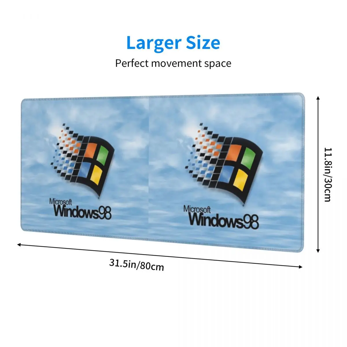 Large Mouse Pad Windows 98 Start Screen Gamer PC Laptop Mats Keyboard Carpet Computer Gaming Office Accessories Desk Mat