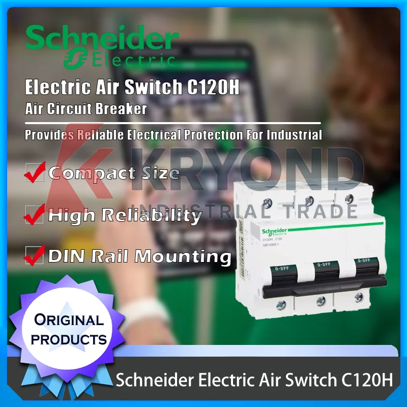 Schneider Electric C120H Air Switch for Industrial Power Distribution Motor Protection and Equipment Safety