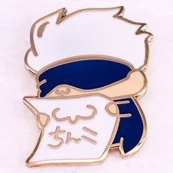Jujutsu Kaisen Kawaii Satoru Gojo Enamel Pin Cute Cartoon Anime Characters Badge Jewelry Gift