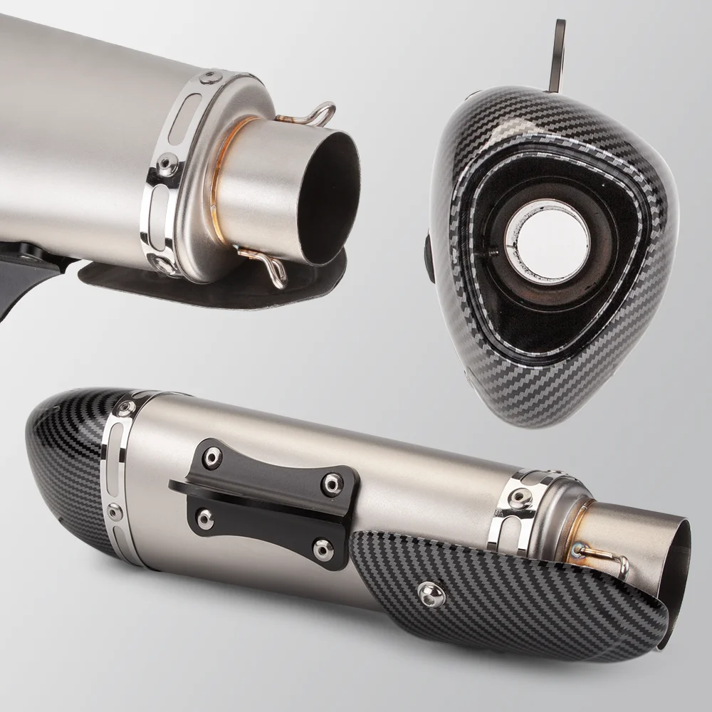 S1 Slip On 51mm Exhaust Muffler for YZF MT07 MT-07 FZ07 Match Front Header Full Exhaust System