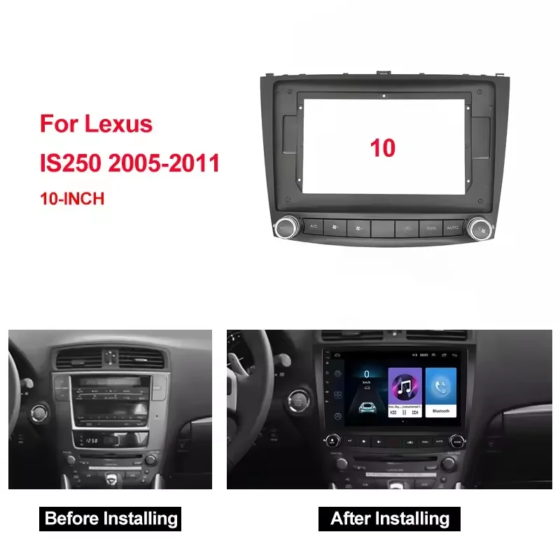 2 Din 10.1 inch Plastic Fitting Frame Special Kit Car Radio Head Unit Installation Auto Stereo Player For Lexus IS250 2005-2011