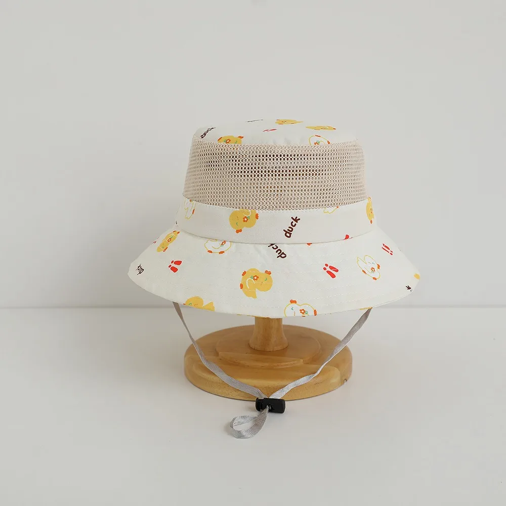 

Повседневная летняя детская кепка-ведро, сетчатая дышащая шляпа от солнца для мальчиков и девочек, милые шапки в рыбацком стиле с мультяшными животными, От 3 до 8 лет