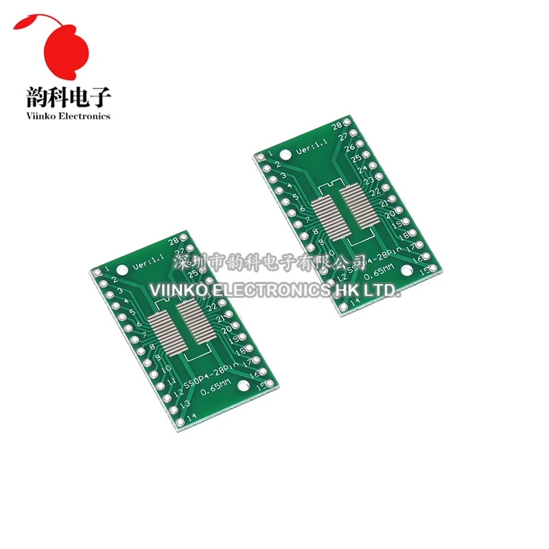 10PCS TSSOP28 SSOP28 SOP28 to DIP28 Transfer Board DIP Pin Board Pitch Adapter