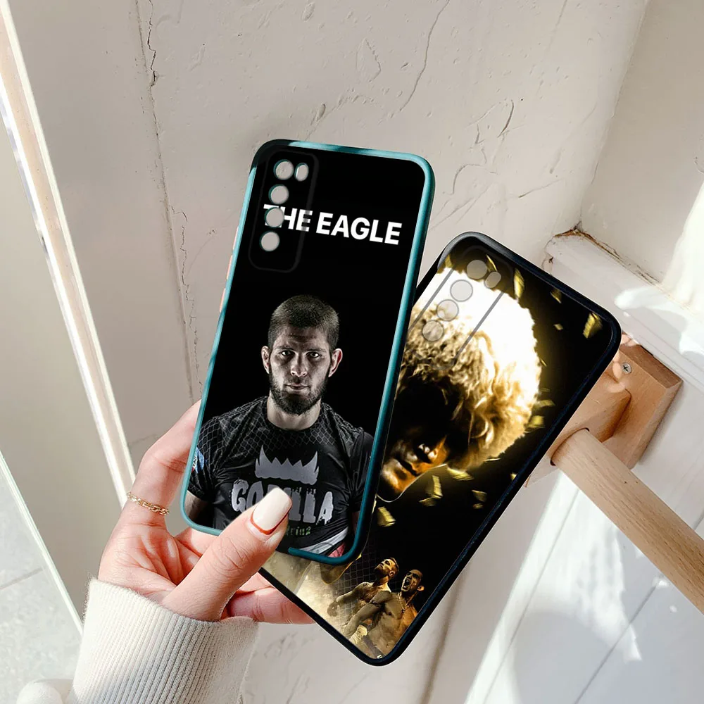 Skin Feel Translucent Phone Case For Samsung S22 A73 A72 A71 A54 S24 S23 S21 S20 Note20 S10 KHabib Nurmagomedov Frosted Cover 