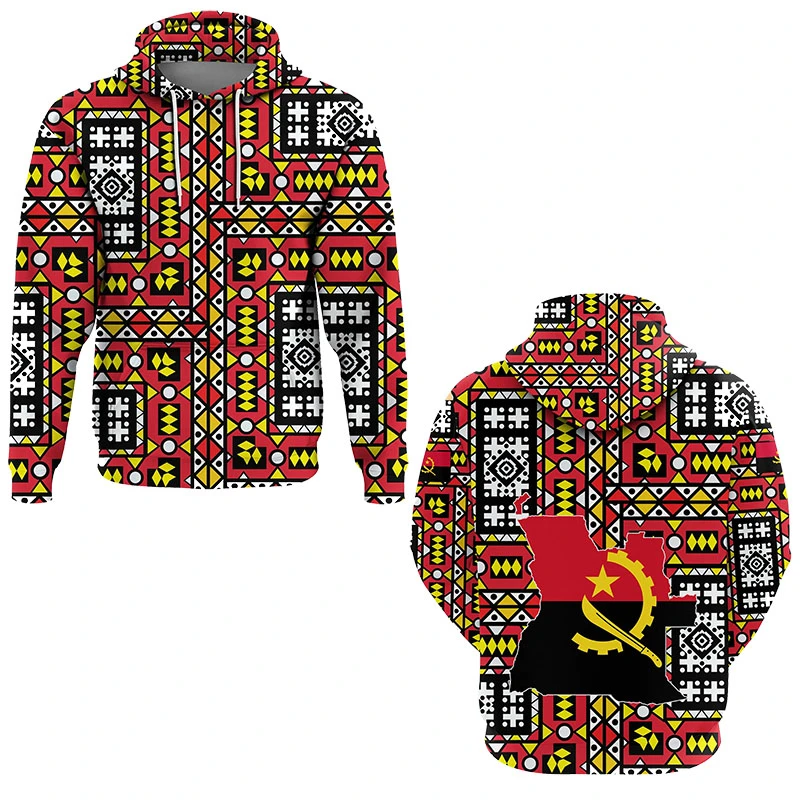 Angola Flag Map 3D Print Hoodies For Men Clothes National Emblem Kids Sweatshirts Dashiki Festival Gift Women Tracksuit Kid Tops