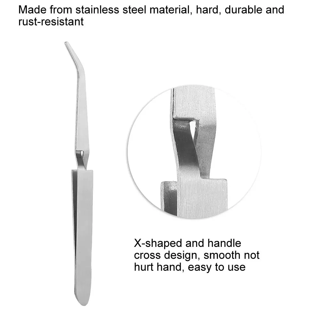 1PC Multi-Functional Stainless Steel Nail Shaping Tweezers - C Curve Clip Pincher Manicure Tool for Nail Art