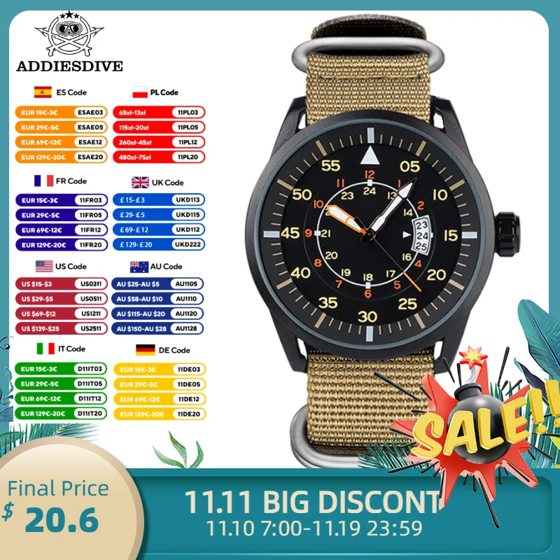 ساعات الكوارتز للرجال ، مستديرة ، قرص كبير ، حزام نايلون ، مقاومة للماء ، تاريخ ، 50 متر ، JD1508 ، Orologi Uomo ، جديدة ، 44 روض