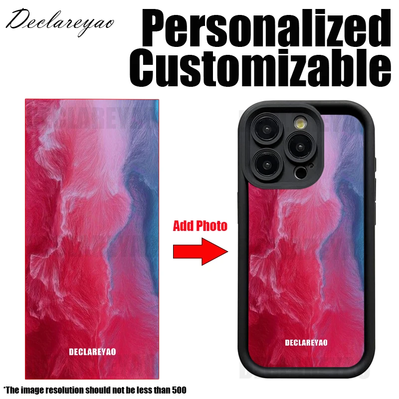 

Personalized DIY Name Photo Custom Soft Case For iPhone 16 Pro Max 15 14 13 12 11 X Xs XR 7 8 Plus SE 2020 2022 Cover Silicone