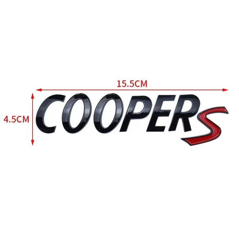 3D ABS MINI Cooper S Rear Boot Emblem Badge Trunk Logo Decals Sticker For Mini Coopers R50 R52 R53 R56 R57 R58 R60 F55 F56