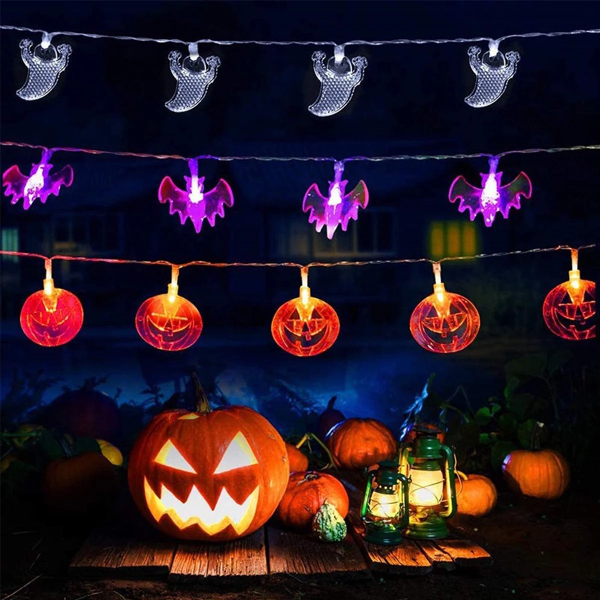 LED String Lights Halloween Room Decoration Coloured Lights LED String Lights Decoration Lights Party Decoration Halloween Gifts