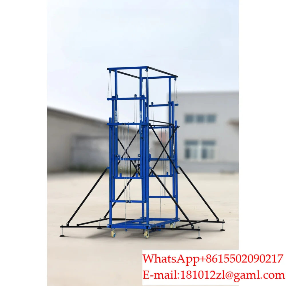 Electric scaffold lift folding home decoration site small automatic lifting platform remote control hoist