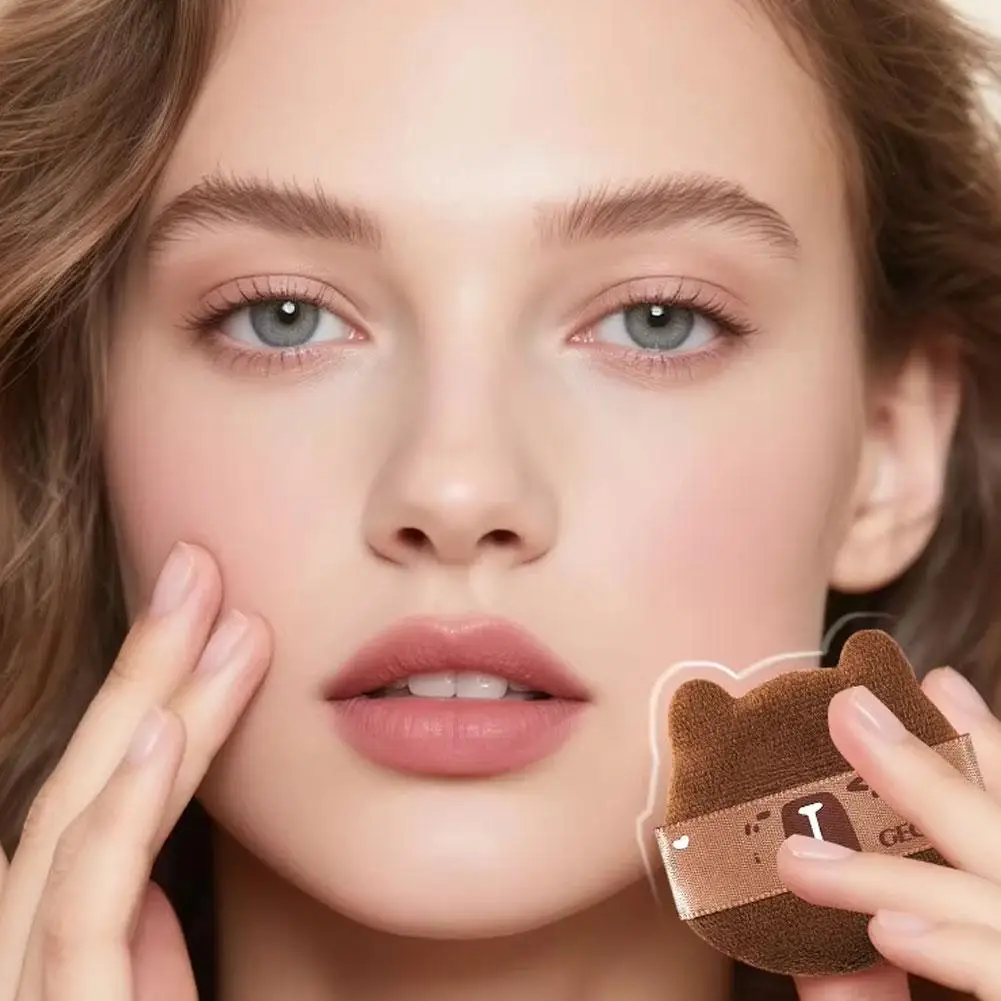 Huidvriendelijke Capybara Poederdons Mini Super Zacht Draagbaar Droog Gebruik En Bladerdeeg Make-up Nat Duimkussen Gebruik Gereedschap Luchtdroog W6T9