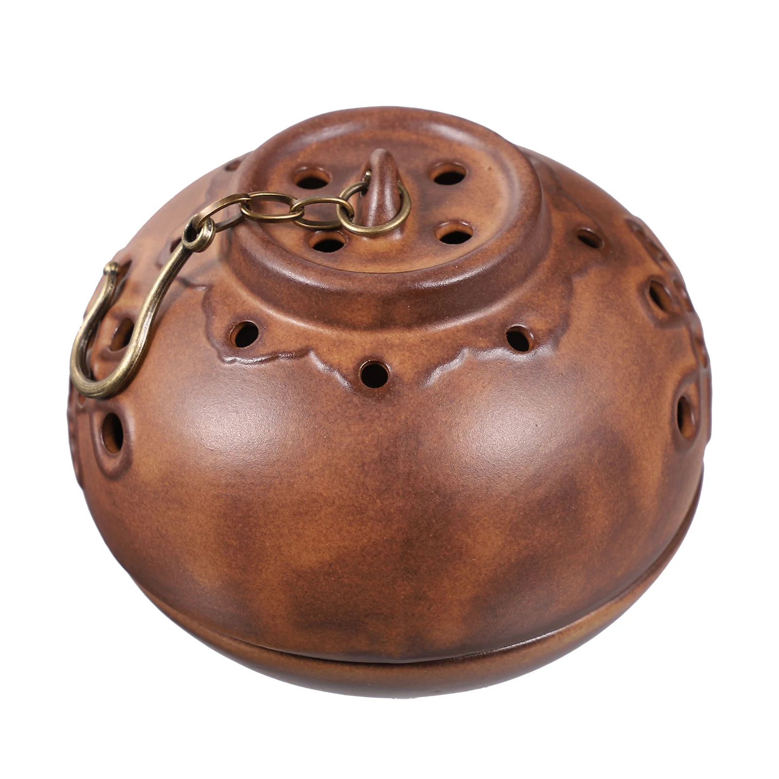 

1Pcs Brown Hanging Incense Burner Ceramic Censer Creative Backflow Incense Holder Home Decoration Suitable for Yoga Meditation