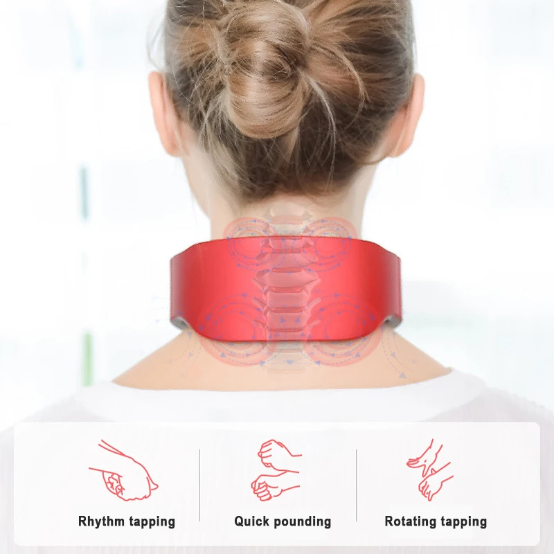 EMS Electric Cervical Spine Massager 6 Models 9 Gears Neck Massage Vertebra Relax Automatic 4 Cervical Massage Machines