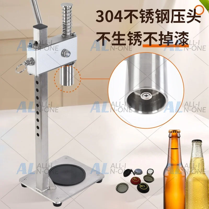High Quality Manual Can Seamer Canular Sealer Hot Sealing Juice Beer Beverage Hand Cranked PET Plastic Aluminum Sealing Machine