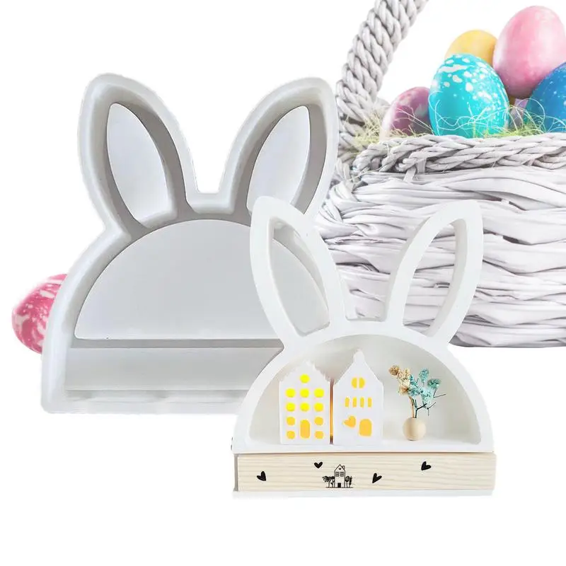 

Силиконовая форма для помадки в виде кролика, силиконовая форма для свечей в виде кролика, полукруглая форма для мыла, литье из смолы, художественное животное, быстросъемное для дома