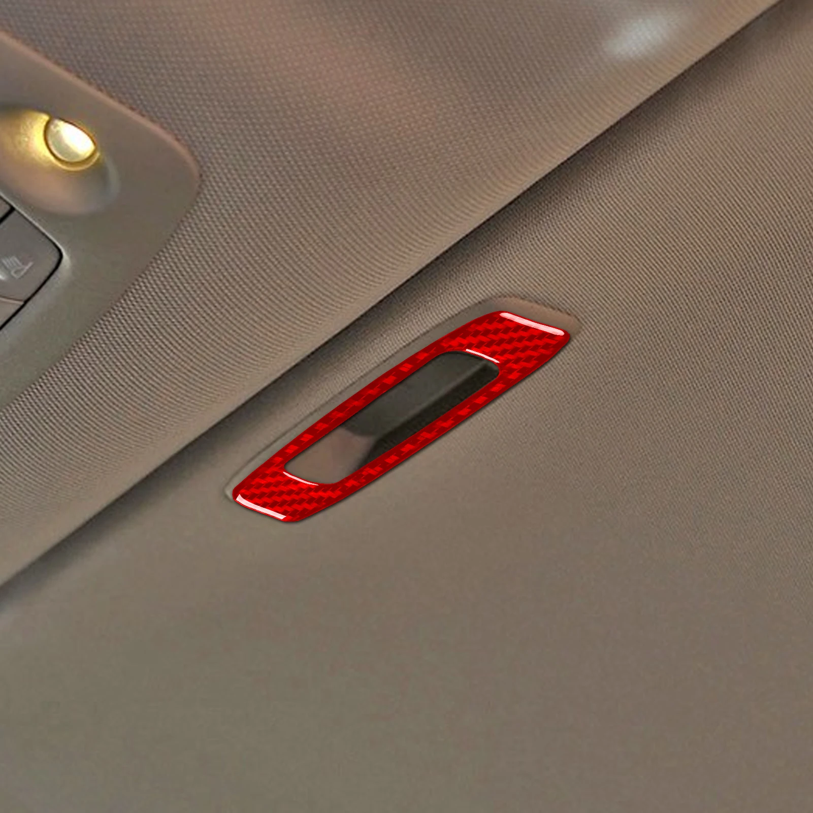 For Infiniti Q50 2014-2020 Auto Door handle Roof horn frame Trim Soft Red Carbon Fiber Decorative Car Accessories Stickers