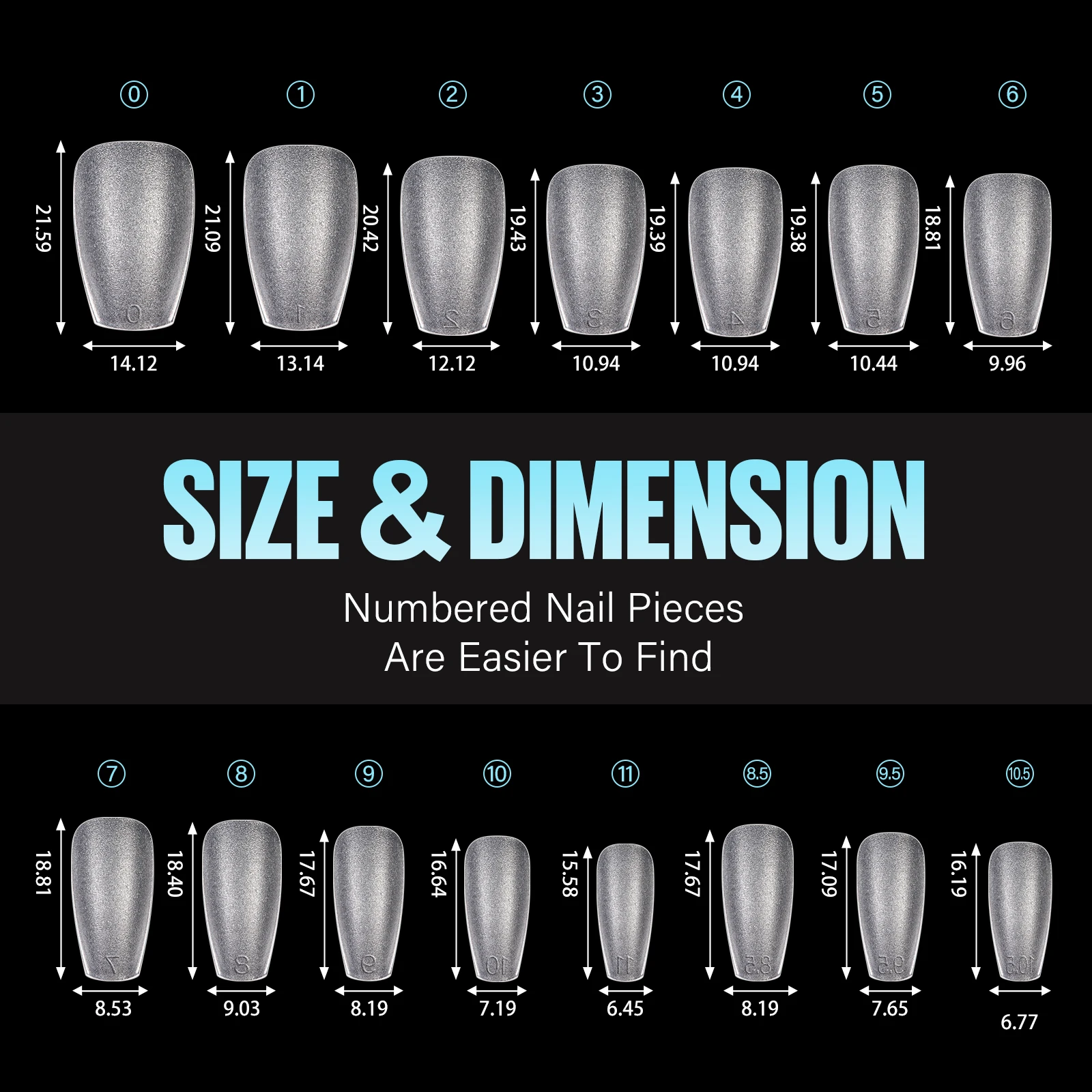 HOTWAY 120/240/300/360/450 scrub full set of false nails, short trapezoidal 15 # scrub acrylic nail tips, suitable for nail salo