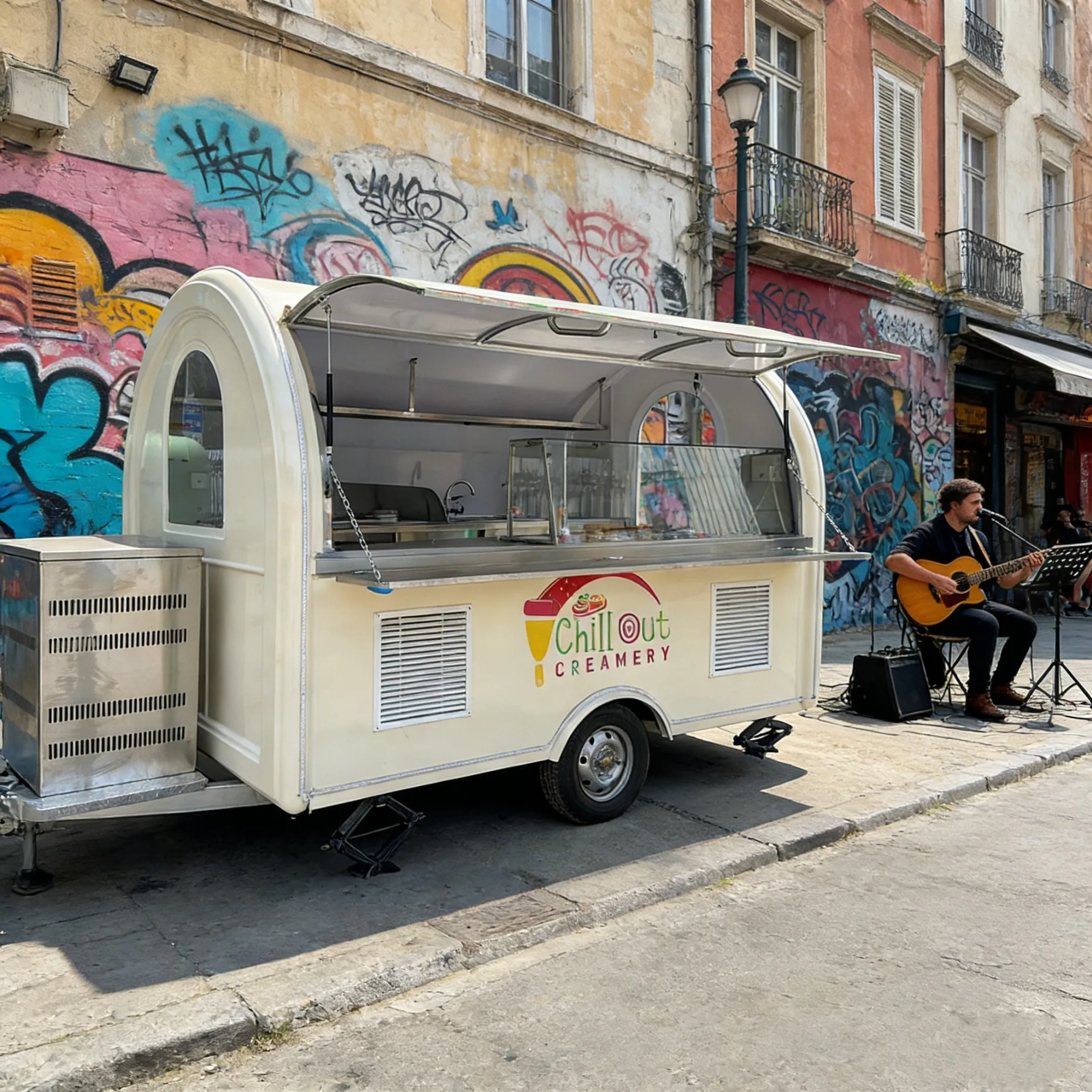 

Outdoor Mobile Beverage Pizza Truck BBQ Kitchen Mobile Fast Food Restaurant Taco Concession Food Trailer Cart Hot Dog Beer Bar