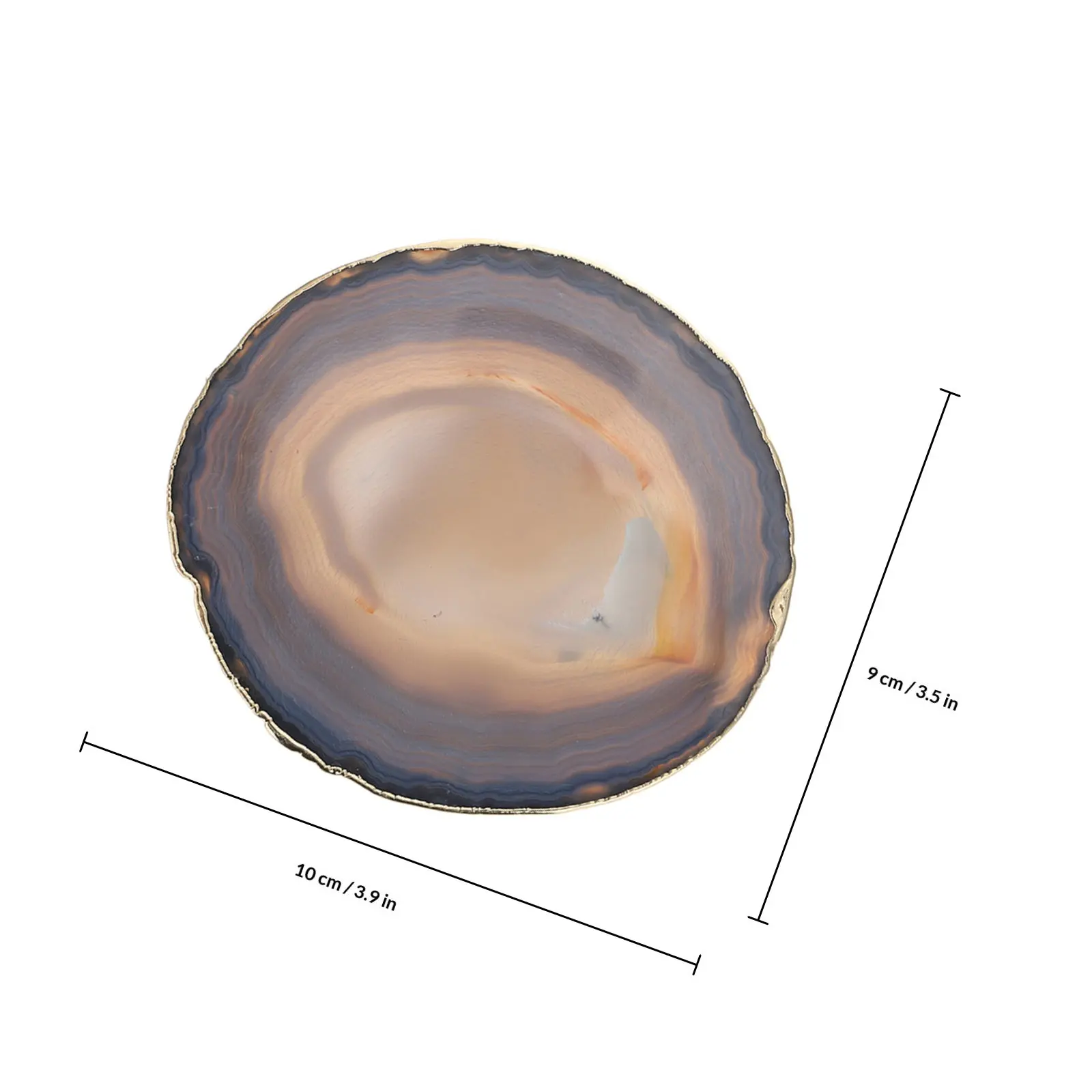 Agate Coaster Natural Stone Heat Insulated Pad for Coffee Tea Cup Protection Desktop Decor Home Bar Restaurant Anti-Scald
