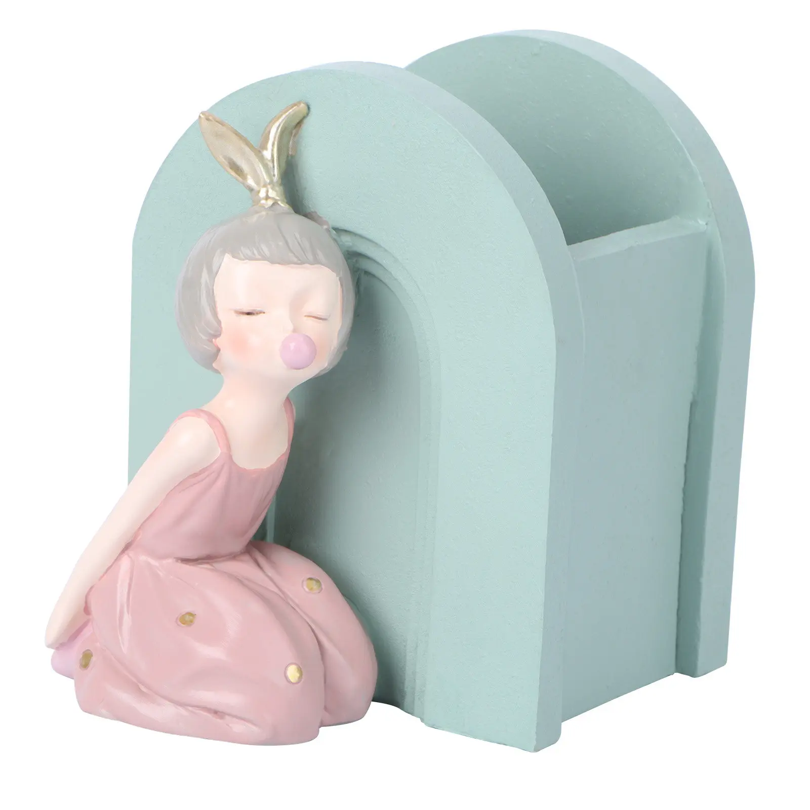 1Pcs Elegant Resin Pen Holder for Makeup Brushes Pencil Holder Brush Pen Organizer Desktop Adornment Stylish Cylindrical
