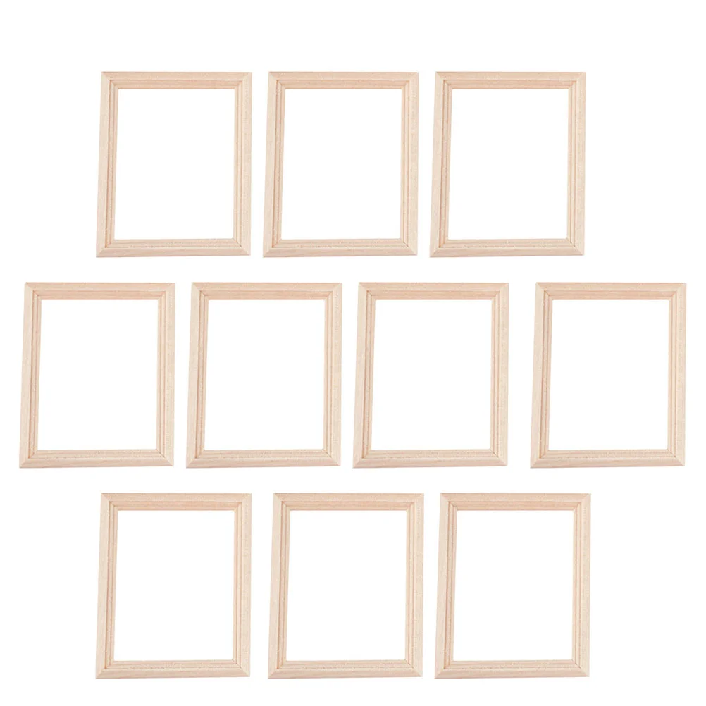 

Frame Photo Dollhouse Picture Mini Miniature Wooden Furniture Vintage Frames Mini Photo Framesative Display Diy House