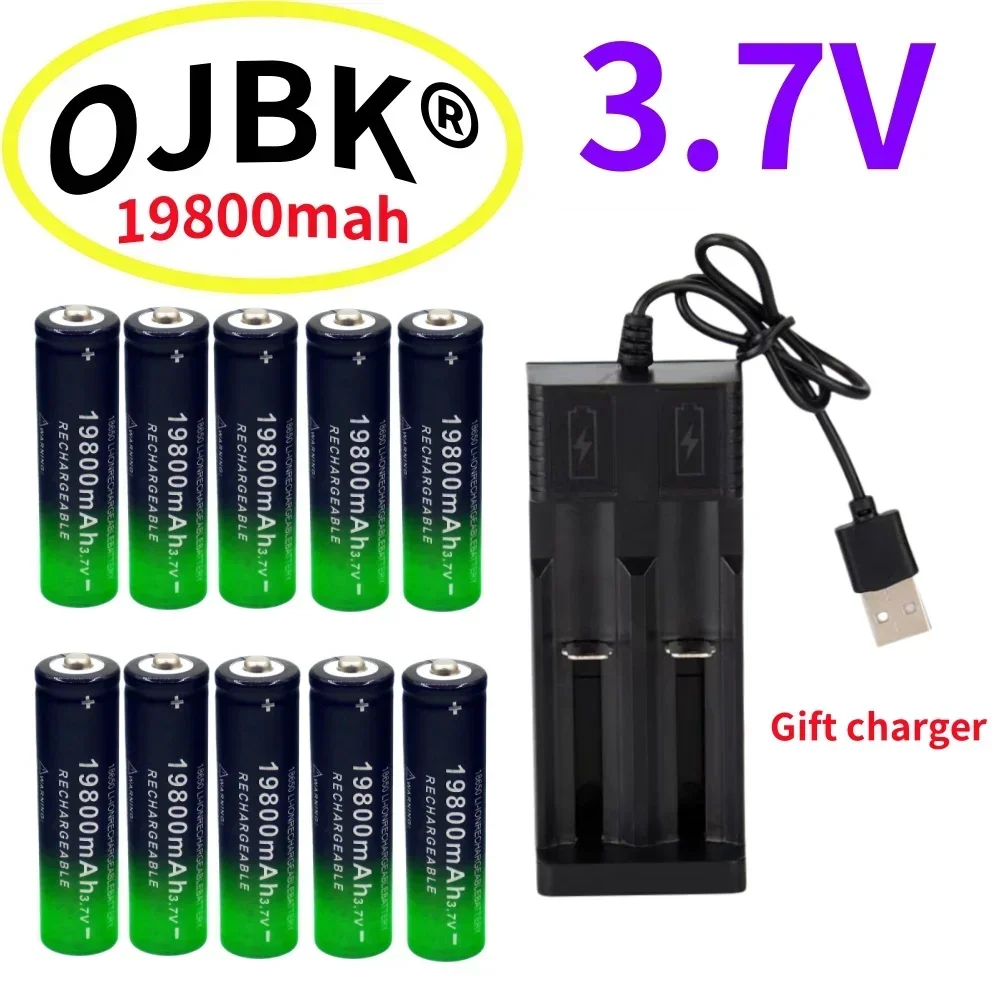 18650 Li-Ion Battery 19800mah Rechargeable Battery 3.7V for LED Flashlight Flashlight or Various Electronic Devices Battery