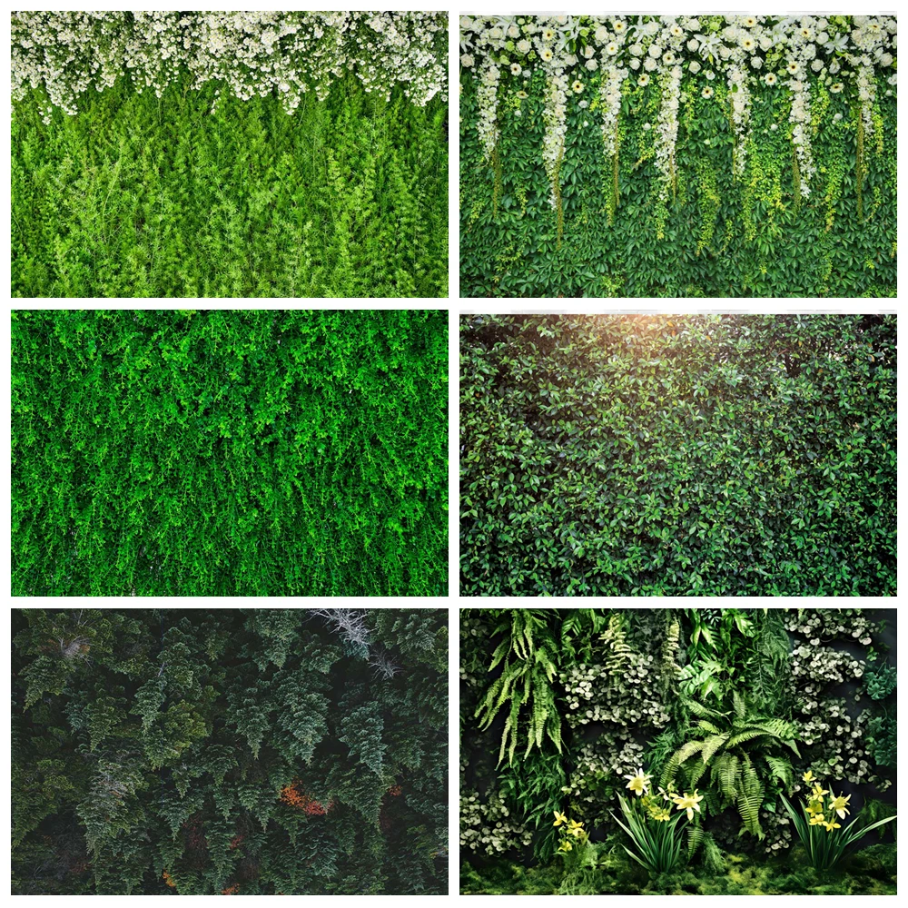 

Jungle Party Photography Background Grass Foliage Green Screen Wedding Photographic Photocall Backdrop Photo Studio
