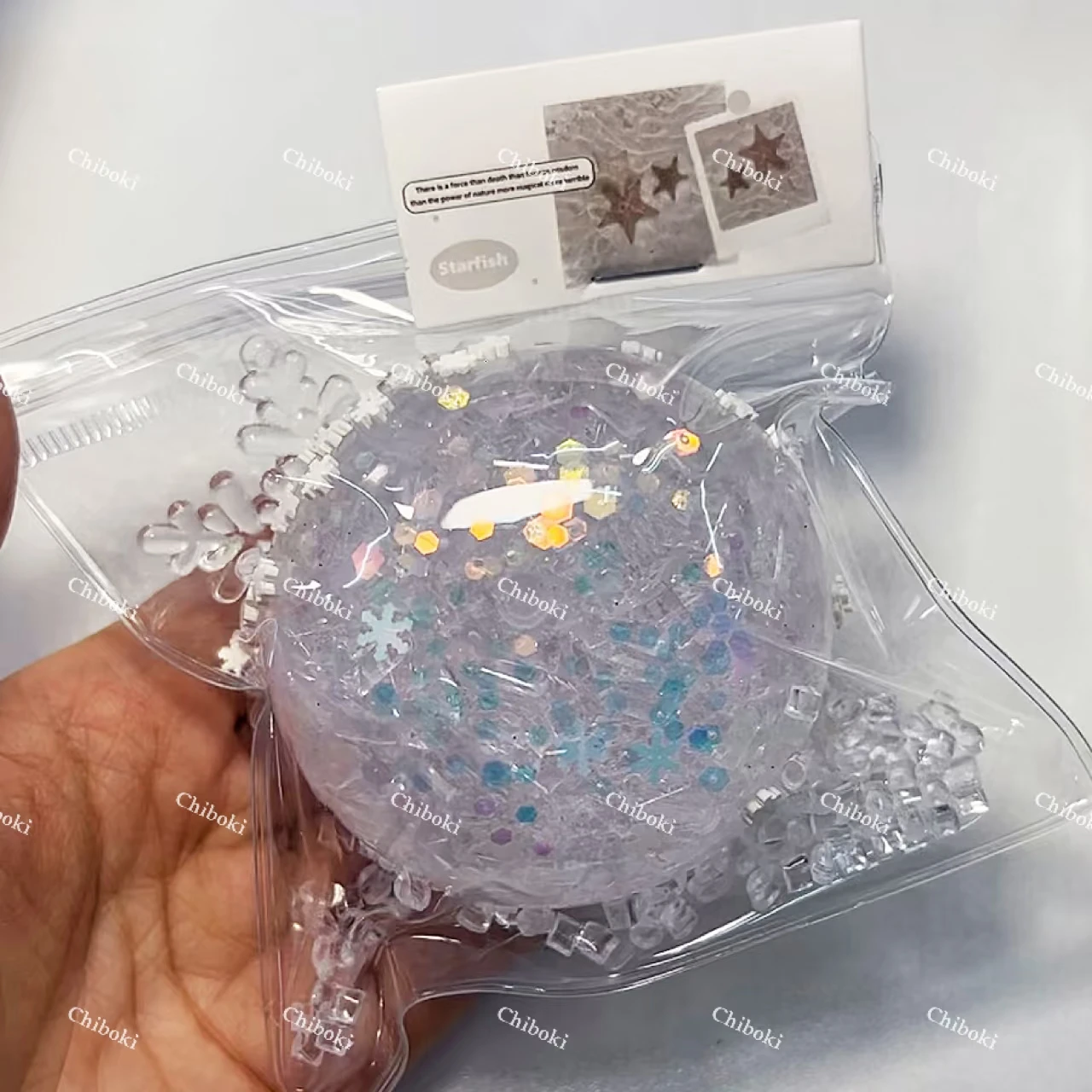 Chiboki Original Cracked Ice Texture Handmade Squishy Squeeze Ball Fidget Toy