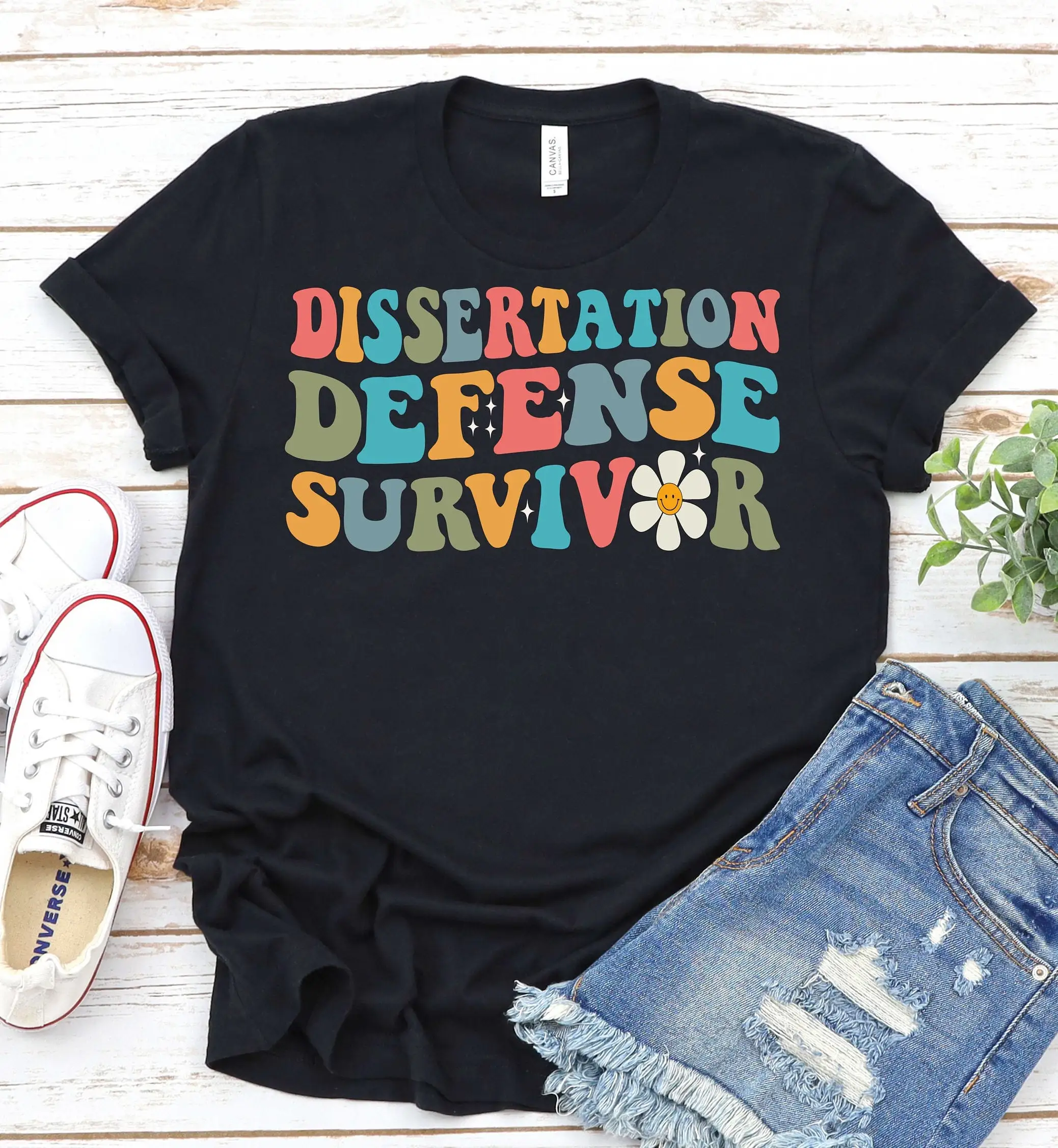 Dissertation Defense Survivor T Shirt Phd Graduation Law Student Legal Studies Funny School