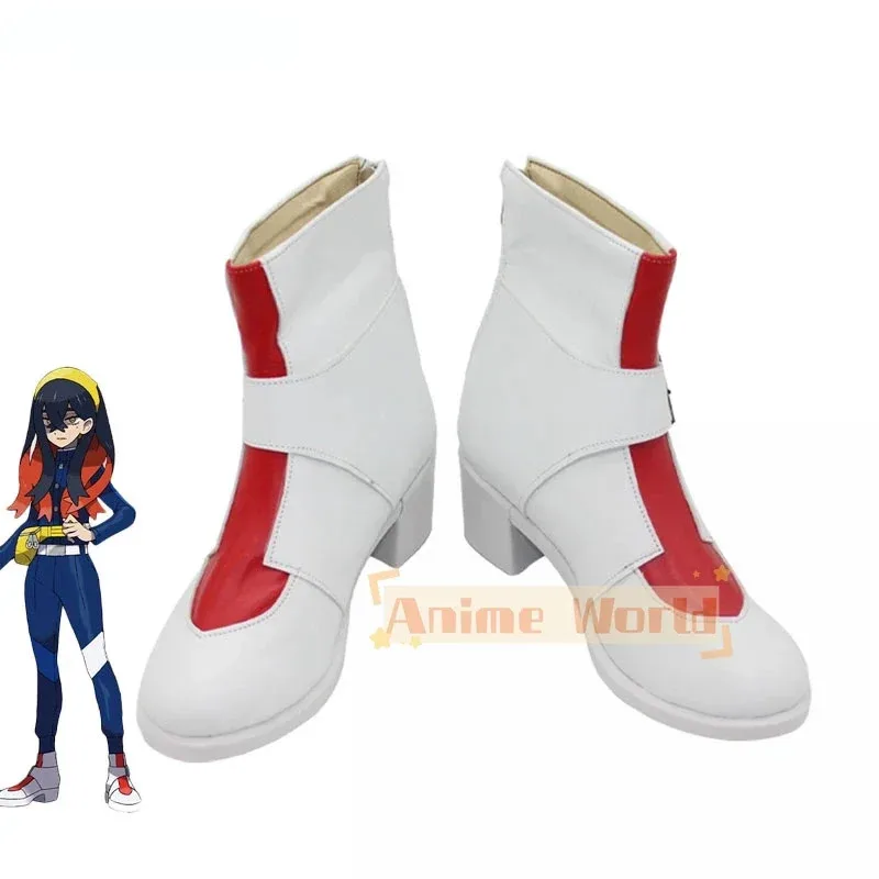 カーマインコスプレ靴ブルーベリーアカデミー PU 靴ハロウィンカーニバルブーツコスプレ小道具カスタムメイド